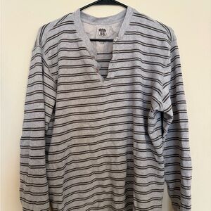 Striped Gray Long Sleeve Shirt